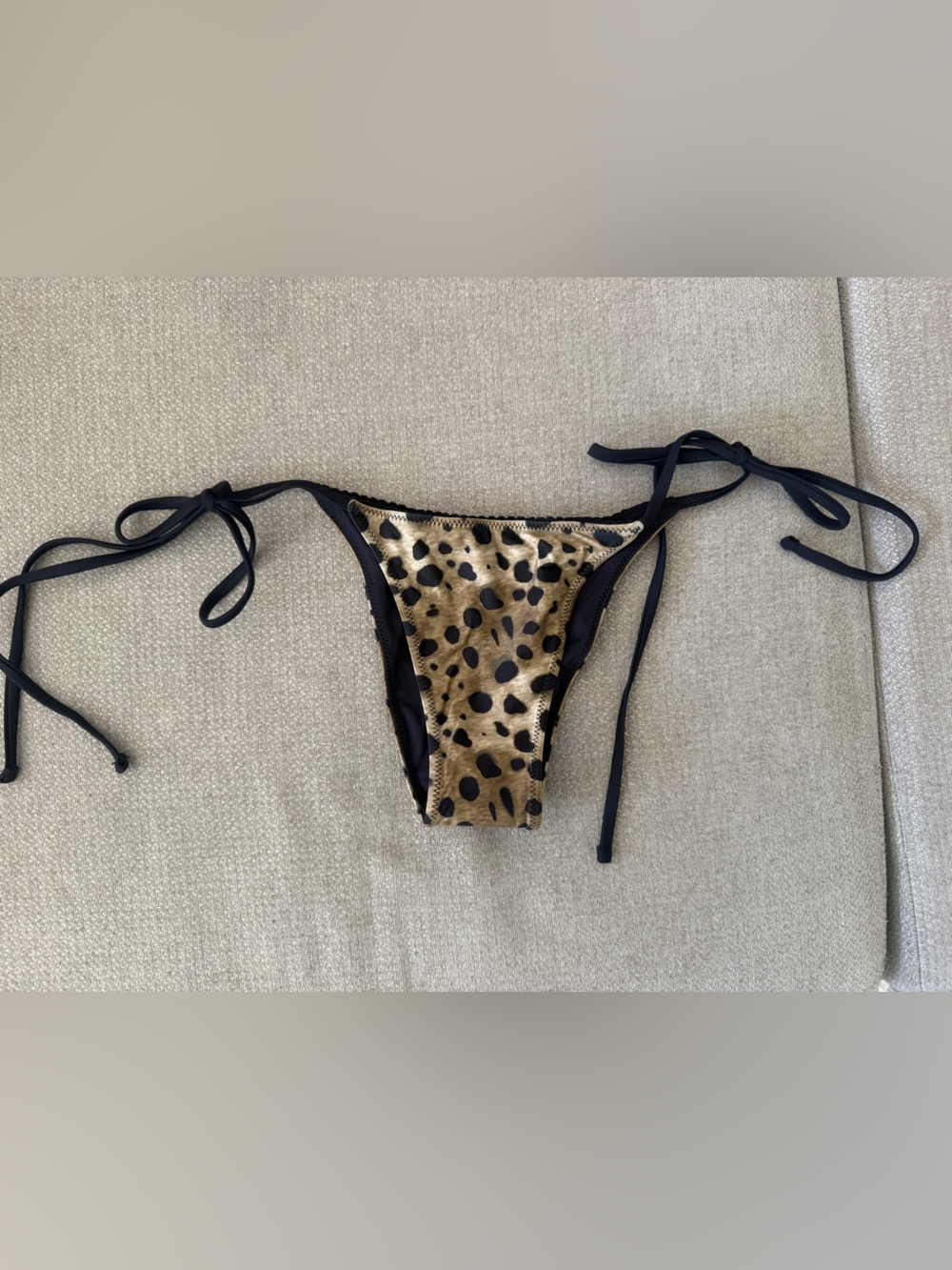 Frankie's Bikinis X Khy Leopard Print Tie-Side Bikini Bottom